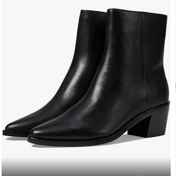 BNIB Madewell Darcy Ankle Boot - black leather size 10 - Picture 1 of 6